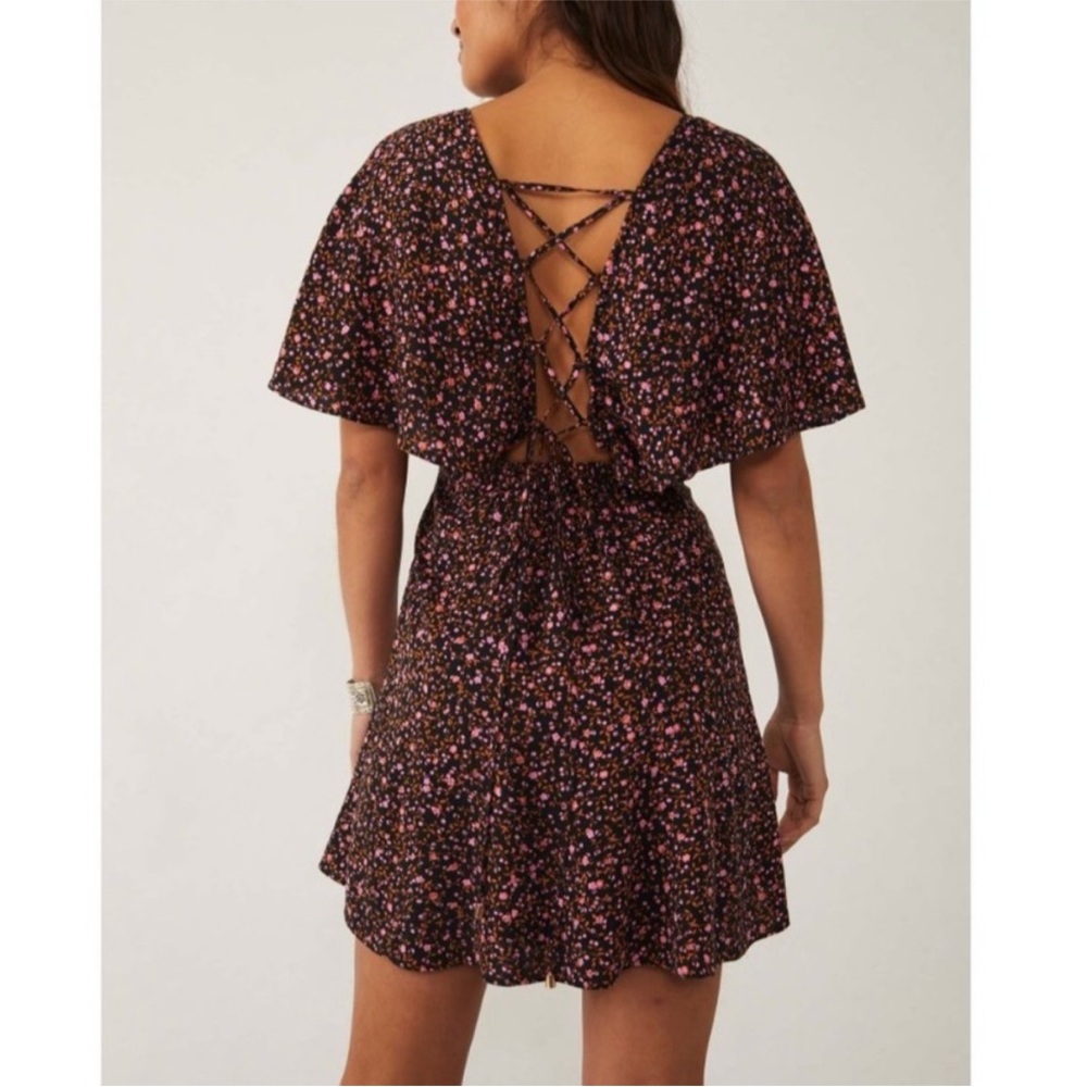 Free People Flutter Sleeve Mini Sundress NWT - Picture 5 of 6